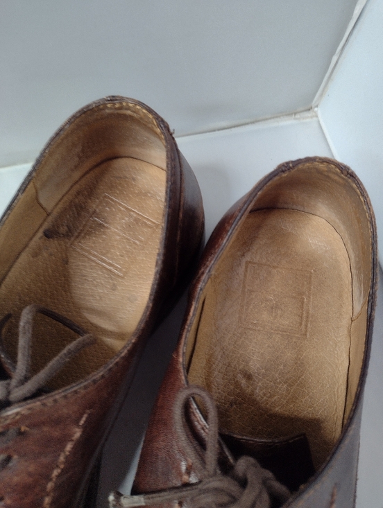 Frye Mens Leather Oxford Brown 11 Lace Up Dress Shoes Distressed B16 main image 5
